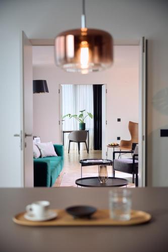 Ein Sitzbereich in der Unterkunft NEU RESIDENCES smart stay