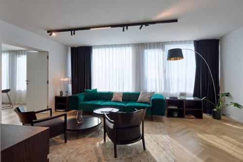 Ein Sitzbereich in der Unterkunft NEU RESIDENCES smart stay