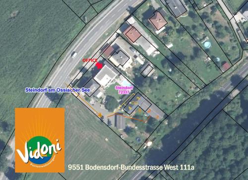 an image of a map of a house at Ferienwohnungen Vidoni in Bodensdorf