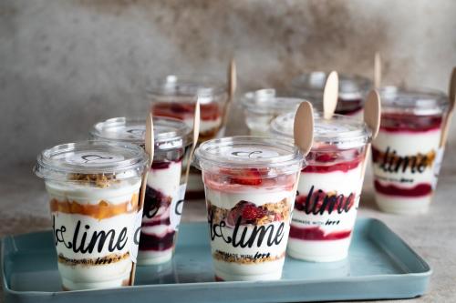 a tray with several different desserts in mason jars at Stayso The House Hotel in Istanbul