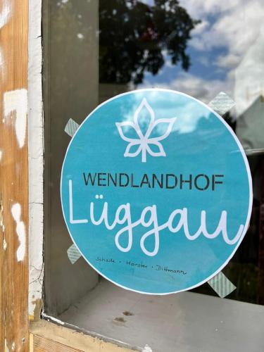 a sign in the window of a store at Wendlandhof Lüggau in Dannenberg
