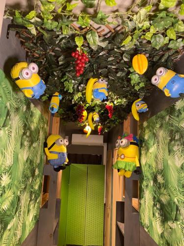 an overhead view of a christmas decoration of a building at Hotel Jungle fun fun in Osaka