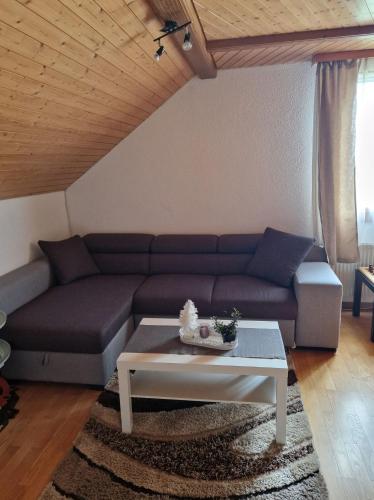 Ruang duduk di Schöne 3 1/2 Zimmer Wohnung in der Zentralschweiz