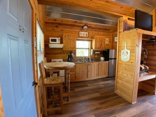 Kuchyň nebo kuchyňský kout v ubytování Walnut Canyon Cabins