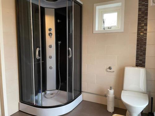 オスカルスハムンにあるHoliday home OSKARSHAM IIIのバスルーム(シャワーブース、トイレ付)
