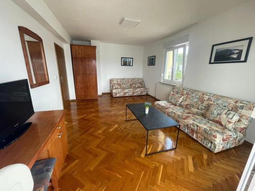 Μια τηλεόραση ή/και κέντρο ψυχαγωγίας στο Apartments by the sea Slatine, Ciovo - 1139