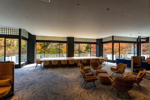 Posezení v ubytování KAMENOI HOTEL Nikko Yunishigawa All-Inclusive Resort