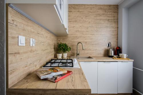Η κουζίνα ή μικρή κουζίνα στο Apartament Klementyna