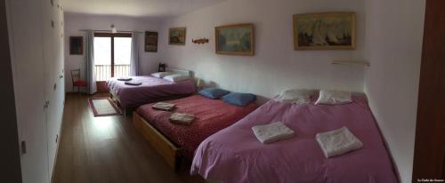 Posteľ alebo postele v izbe v ubytovaní Villa spacieuse à Ax-les-Thermes avec piscine et spa