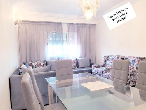 Zona de estar de El Jadida center Family Apart 2CH -FibreOptic