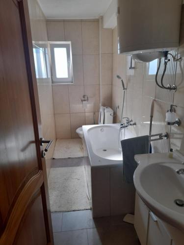 利夫諾的住宿－Apartman Zoran，一间带水槽、浴缸和卫生间的浴室