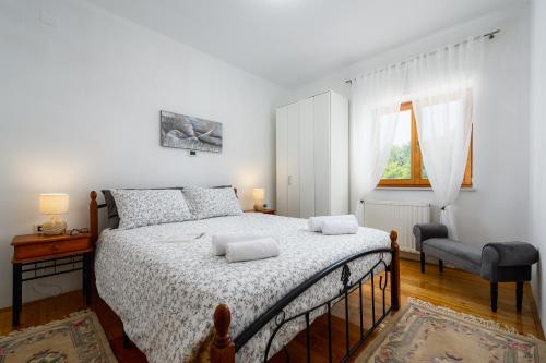 Ένα ή περισσότερα κρεβάτια σε δωμάτιο στο Villa Sky with a private pool