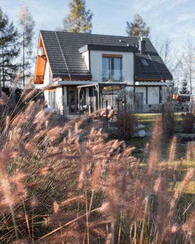 a house on top of a hill with tall grass at Śnieżka Exclusive Apartamenty in Kowary