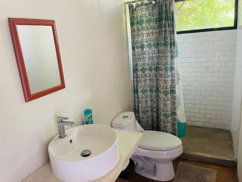 Koupelna v ubytování Centro Sati Bungalow