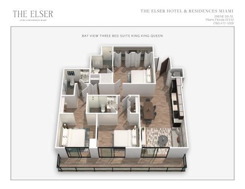 Půdorys ubytování The Elser Hotel Miami - An All-Suite Hotel