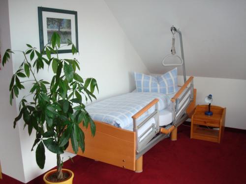 Katil atau katil-katil dalam bilik di Landguthotel Hotel-Pension Sperlingshof
