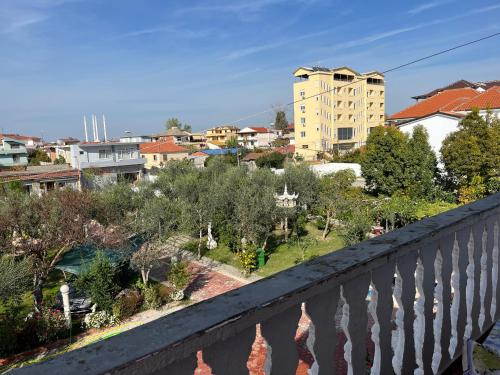 a view of a city from a balcony at Villa Kasa in Durrës