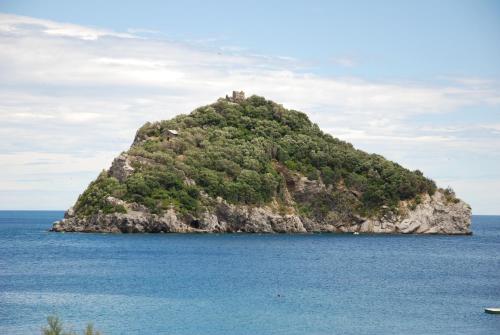 an island in the middle of the ocean at Sea Art Hotel in Vado Ligure