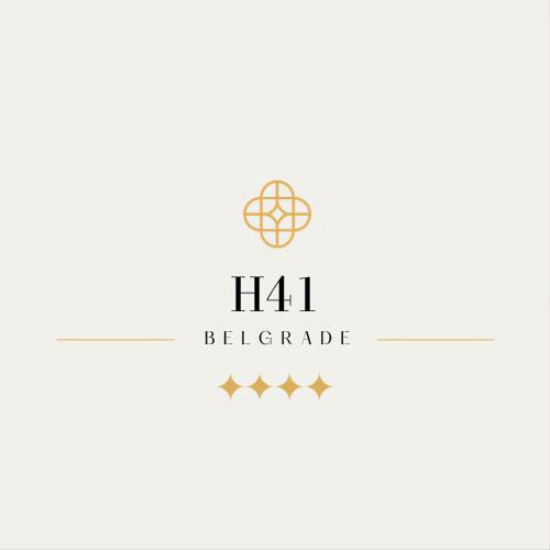 a logo for a hardware store with a hexagonal at H41 Luxury Suites in Belgrade