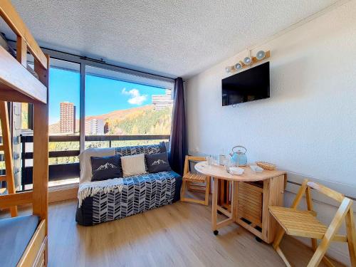Studio agréable Ski au pieds Balcon - FR-1-344-997