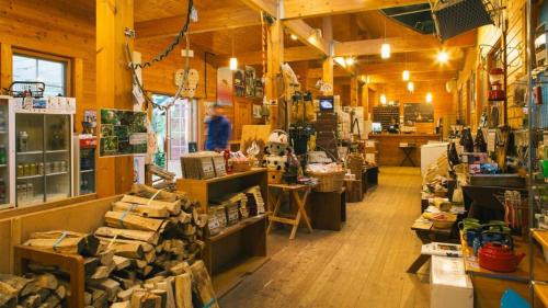 a store with a room filled with lots of products at PICA Fujisaiko in Fujikawaguchiko