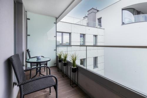 Balkón alebo terasa v ubytovaní Gdynia Plac Unii Śródmieście Apartment by Noclegi Renters
