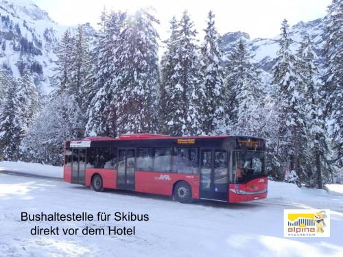 Ferien- und Familienhotel Alpina Adelboden v zimě