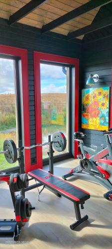 Fitness centrum a/nebo fitness zařízení v ubytování Cuda Wianki Mazury