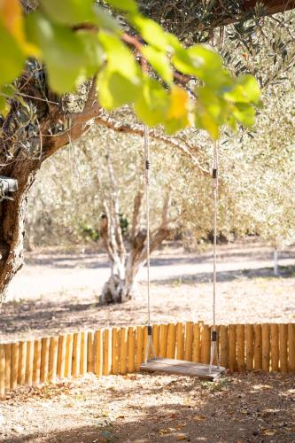 Zahrada ubytování Chaihoutes stone villa into Olive farm in Zia
