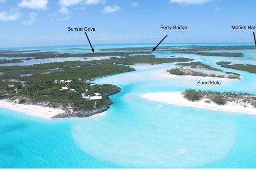 a map of the islands in the ocean at Sunset Cove in Forbes Hill