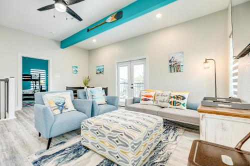 a living room with a couch and chairs at Sea Crest in Galveston