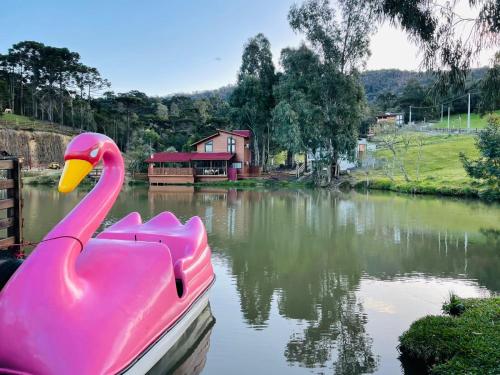Landskap semula jadi dekat dengan chalet