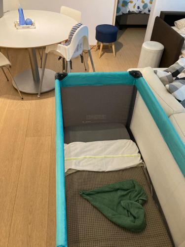 Χώρος καθιστικού στο Even naar zee Nieuwpoort Appartement Waterkant