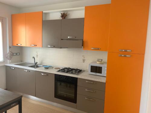 A kitchen or kitchenette at Angeli Dolomiti House2