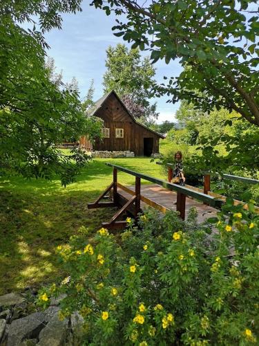 Jardín al aire libre en Apartmány Červený Dvůr