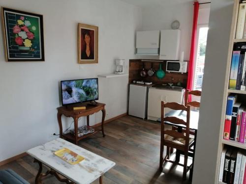 Η κουζίνα ή μικρή κουζίνα στο S2 Studio à Courtenay proche commerces