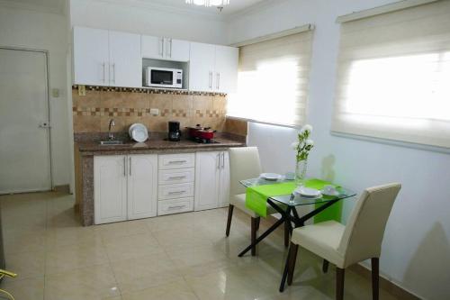 Kuchyň nebo kuchyňský kout v ubytování Suite Ejecutiva 2F A 12Min Malecon 2000 GYE