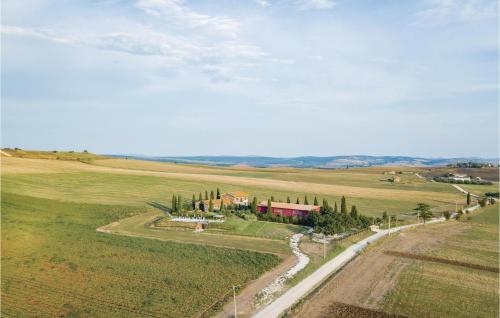 an aerial view of a house in the middle of a field at Podere Matilde in Montebello