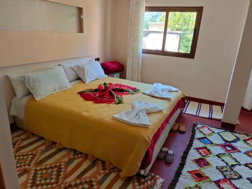 Cama o camas de una habitación en Riad otos views