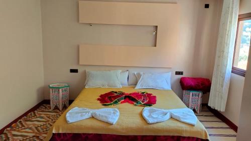 Cama o camas de una habitación en Riad otos views