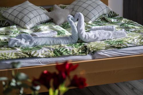 Postel nebo postele na pokoji v ubytování Atelier Lanna
