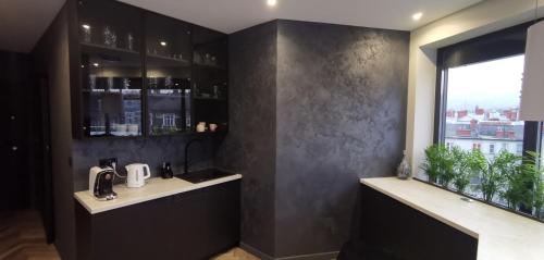 Kuchyň nebo kuchyňský kout v ubytování Moon Apartment