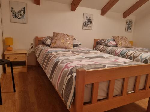 Postel nebo postele na pokoji v ubytování Apartman Delnice Park Srna