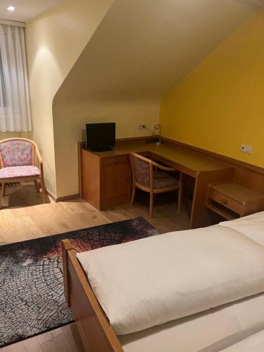 Télévision ou salle de divertissement dans l'établissement Hotel Schwan