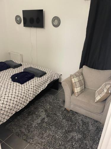 Posteľ alebo postele v izbe v ubytovaní Chambre agréable avec jacuzzi