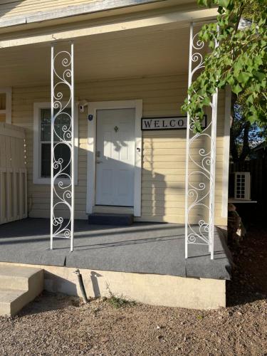 a front door of a house with a gate at Downtown Heaven in San Antonio