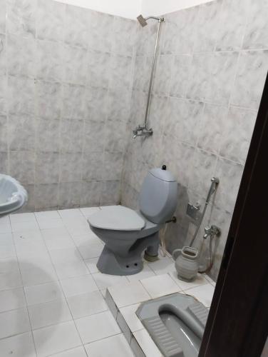 a bathroom with a toilet and a sink at Homewood Suites Family Guest House & Apartments in Lahore