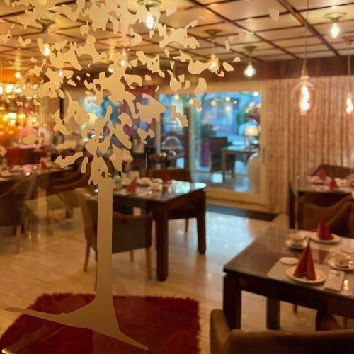 Ein Sitzbereich in der Unterkunft Villa am Park