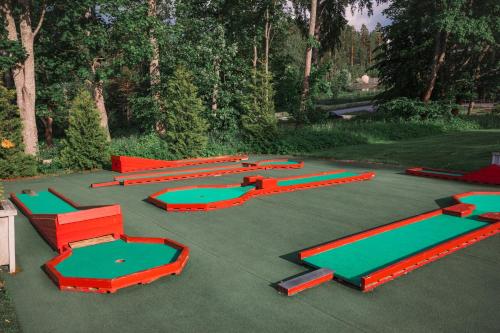 a group of trampoline tables in a park at Holiday Club Saimaan Rauha in Imatra