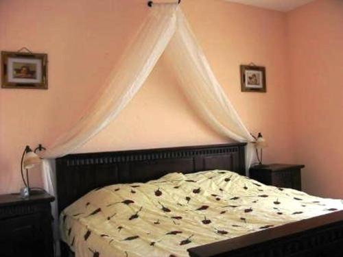 1 dormitorio con 1 cama con dosel en Maison Narbonne, 4 pièces, 6 personnes - FR-1-229B-131, en Narbona